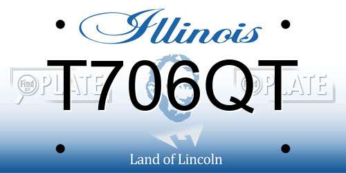 T706QT Illinois License Plate