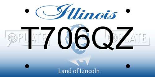 T706QZ Illinois License Plate