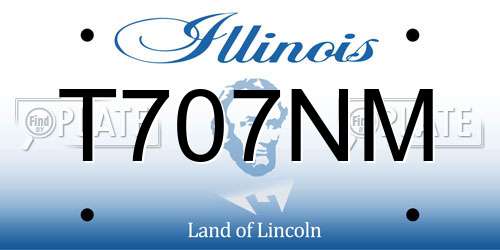 T707NM Illinois License Plate
