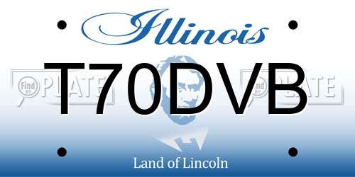 T70DVB Illinois License Plate