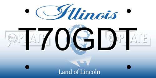 T70GDT Illinois License Plate