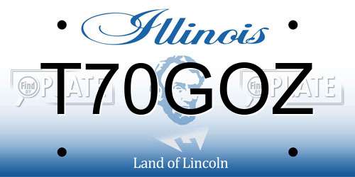 T70GOZ Illinois License Plate