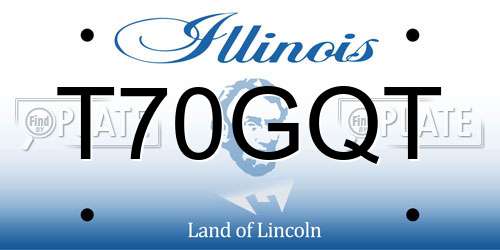 T70GQT Illinois License Plate