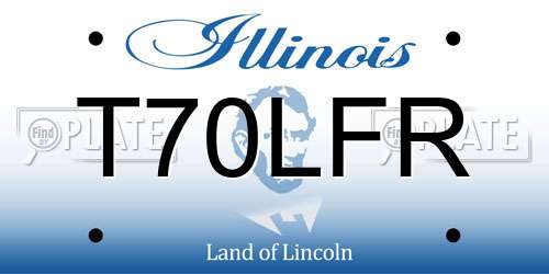 T70LFR Illinois License Plate