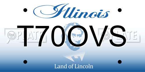 T70OVS Illinois License Plate