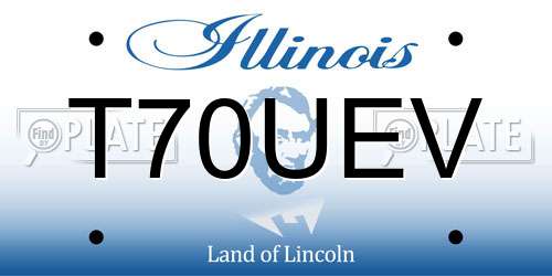 T70UEV Illinois License Plate