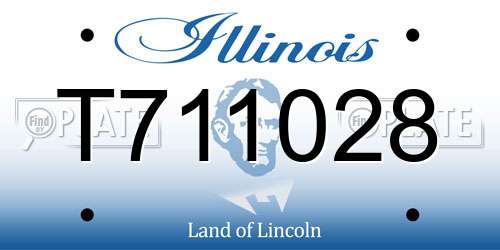 T711028 Illinois License Plate
