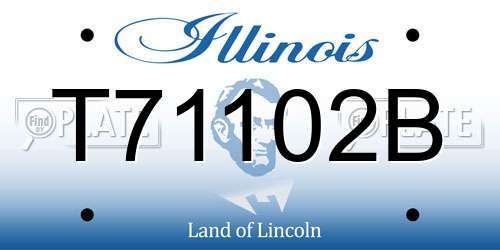 T71102B Illinois License Plate