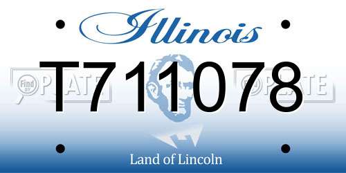 T711078 Illinois License Plate