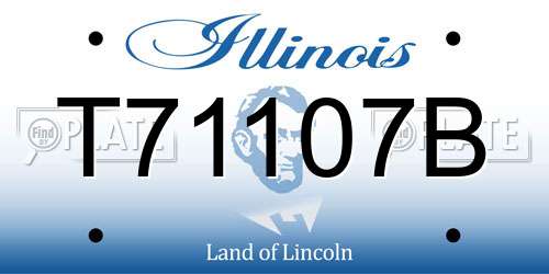 T71107B Illinois License Plate