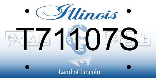 T71107S Illinois License Plate