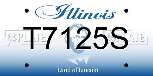 T7125S Illinois License Plate
