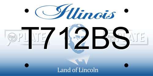 T712BS Illinois License Plate