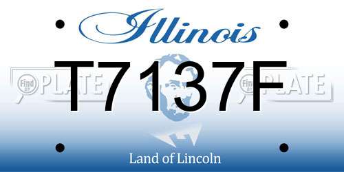 T7137F Illinois License Plate