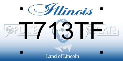 T713TF Illinois License Plate