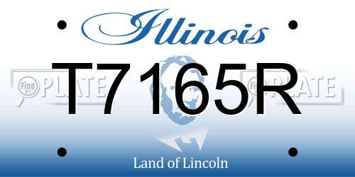 T7165R Illinois License Plate