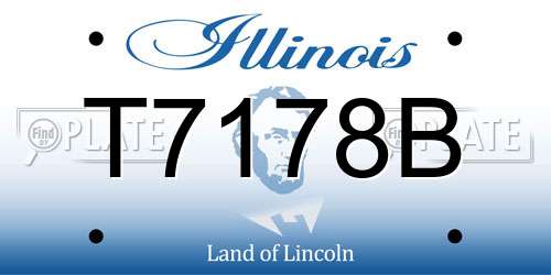 T7178B Illinois License Plate