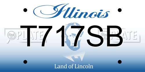 T717SB Illinois License Plate