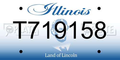 T719158 Illinois License Plate