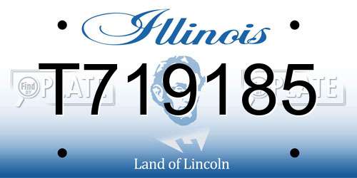 T719185 Illinois License Plate