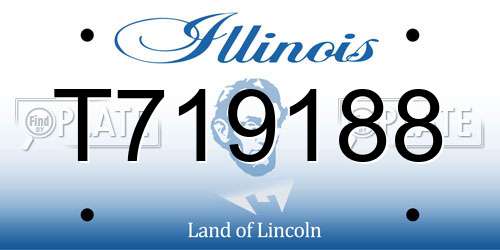 T719188 Illinois License Plate