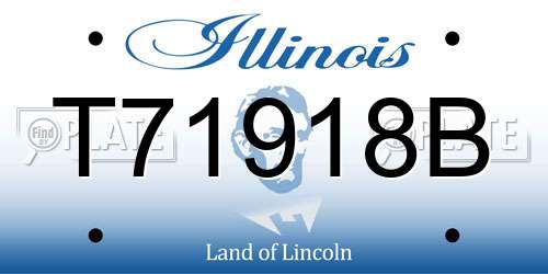 T71918B Illinois License Plate