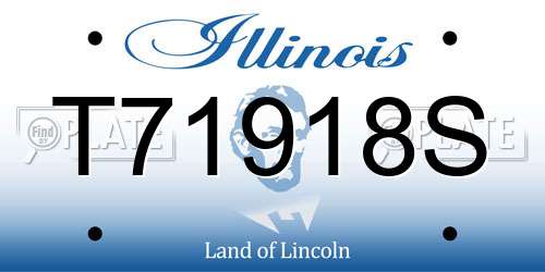 T71918S Illinois License Plate