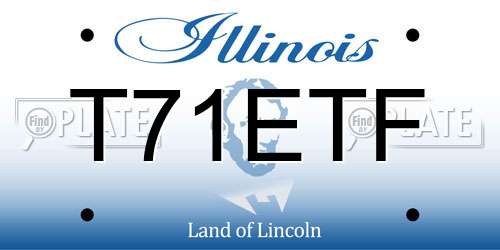 T71ETF Illinois License Plate