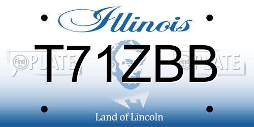 T71ZBB Illinois License Plate