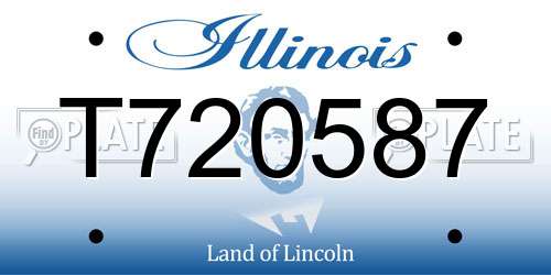 T720587 Illinois License Plate