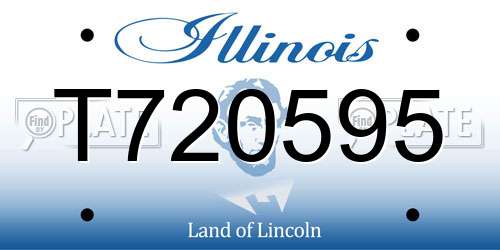 T720595 Illinois License Plate