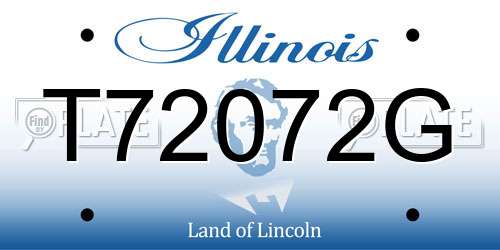 T72072G Illinois License Plate