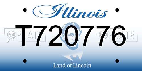 T720776 Illinois License Plate
