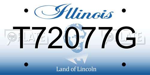 T72077G Illinois License Plate