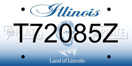 T72085Z Illinois License Plate