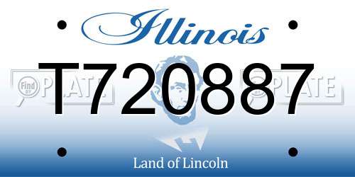 T720887 Illinois License Plate