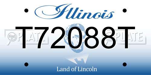 T72088T Illinois License Plate