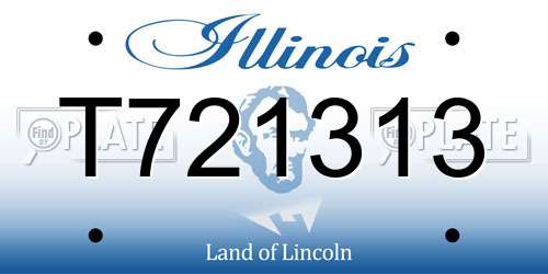 T721313 Illinois License Plate