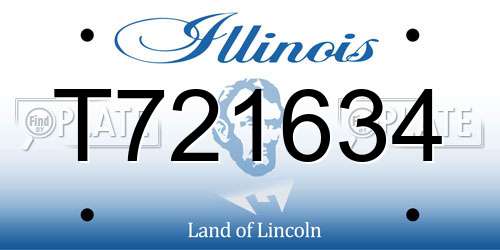 T721634 Illinois License Plate