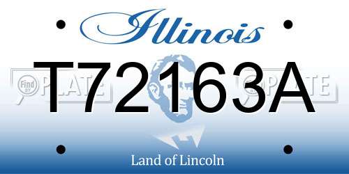 T72163A Illinois License Plate