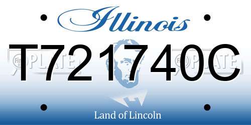T721740C Illinois License Plate
