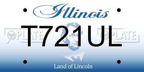 T721UL Illinois License Plate