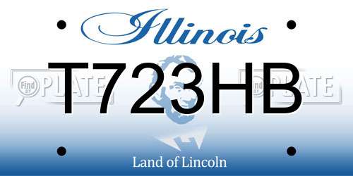 T723HB Illinois License Plate