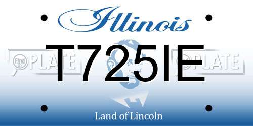 T725IE Illinois License Plate