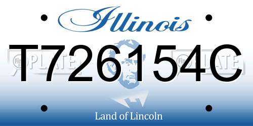 T726154C Illinois License Plate