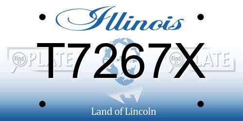 T7267X Illinois License Plate