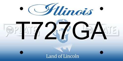 T727GA Illinois License Plate