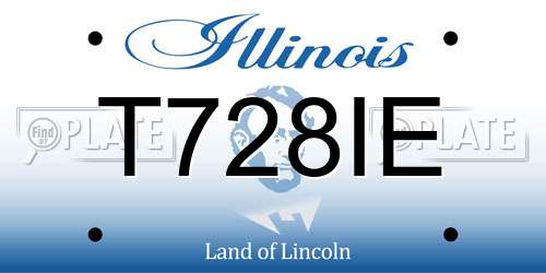 T728IE Illinois License Plate