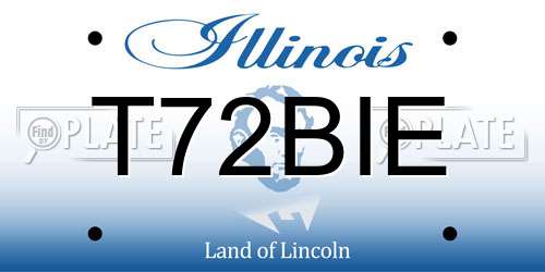 T72BIE Illinois License Plate