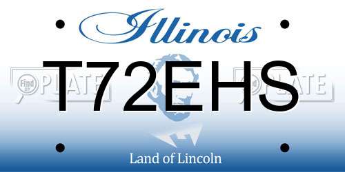 T72EHS Illinois License Plate